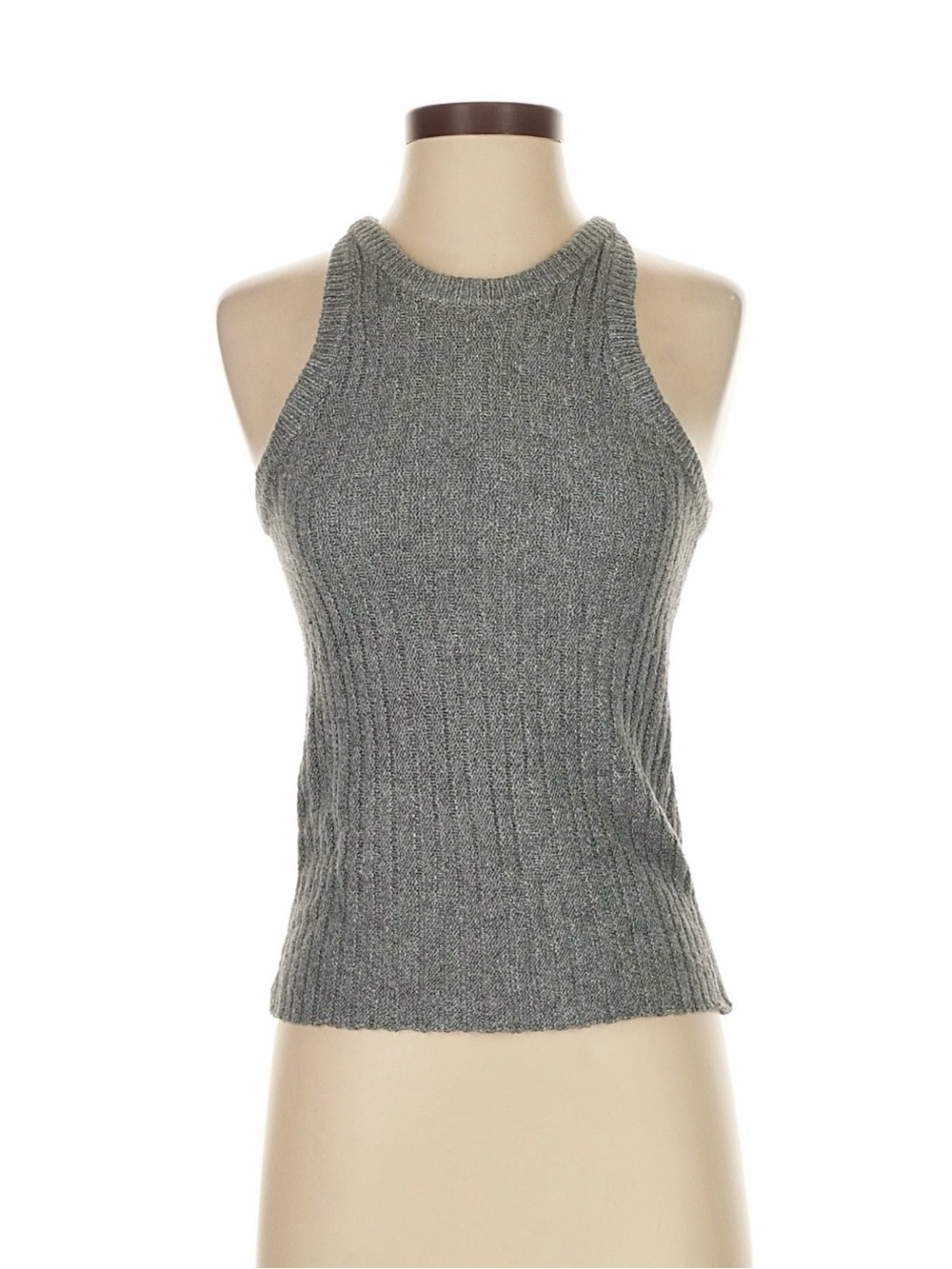 NAADAM Gray Ribbed Cotton Merino Wool Knit Tank Top Size S